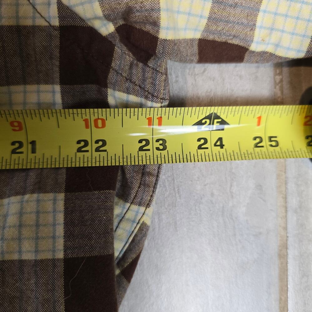 Paul Frank Men’s Long Sleeve Dress Shirt XLarge XL Plaid Brown White Y2K - Picture 6 of 6